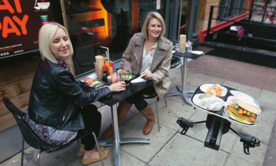 Il drone ti serve anche a tavola