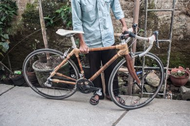 Bici in bambù: un’officina fai da te in Indonesia