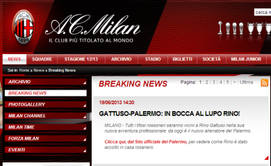 Il Milan fa gli auguri a Rino Gattuso