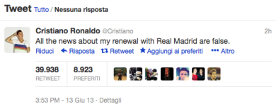 Giallo Ronaldo: non rinnova il contratto con il Real
