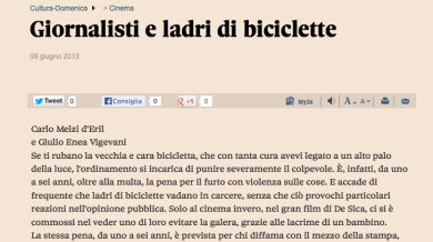 Giornalisti e ladri di biciclette