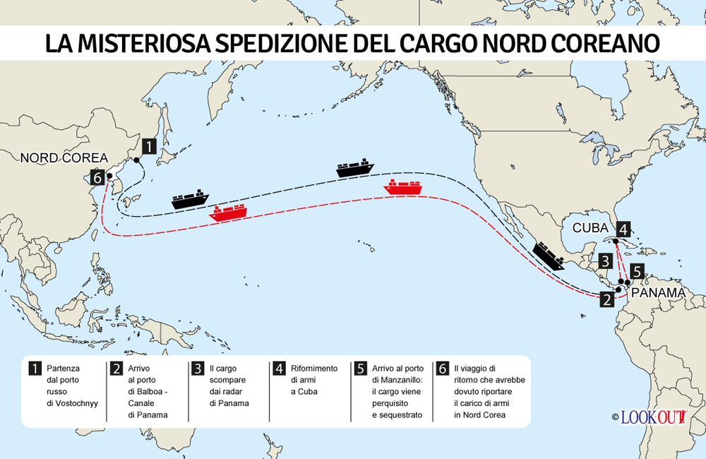 Una nave piena d’armi sulla rotta Cuba – Corea del Nord