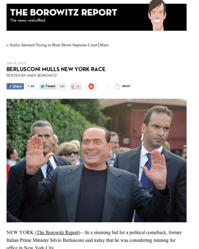 Pazza idea, Berlusconi sindaco a New York