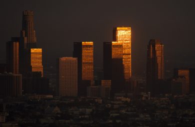 Le luci di Los Angeles al tramonto – Foto