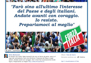 Berlusconi: “Io resisto, non mollo!”