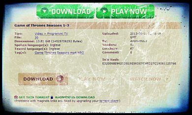 Game of Thrones è il serial tv più piratato dell’anno