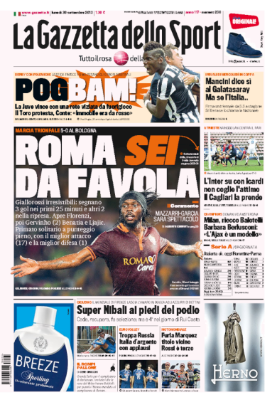 RASSEGNA – Il volo senza fine della Roma