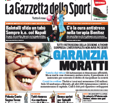 RASSEGNA – I dettagli dell’accordo con Thohir