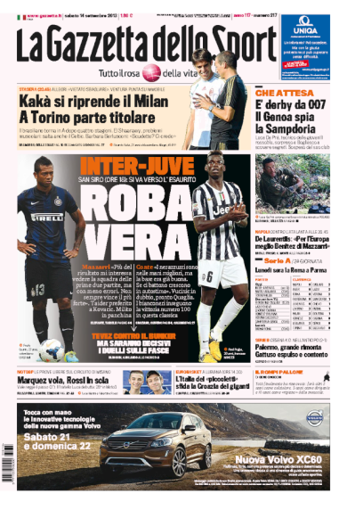 RASSEGNA – San Siro, ore 18: il duello