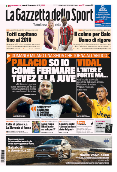 RASSEGNA – Verso Inter-Juve