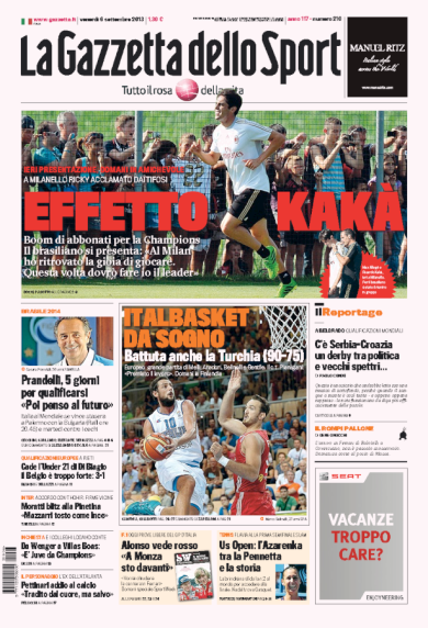 RASSEGNA – Il giorno dell’Italia e l’impresa del basket