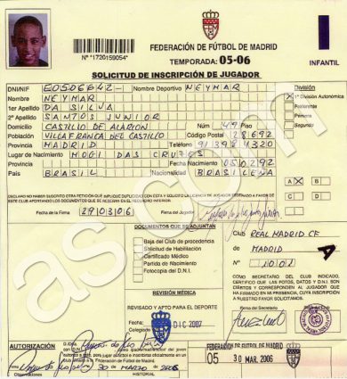 Quando Neymar era del Real Madrid…