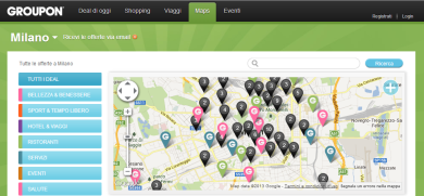 Groupon, ora gli sconti sono a portata di mappa