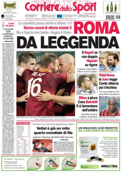 RASSEGNA – Roma, record favoloso