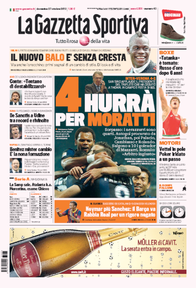RASSEGNA – Inter, poker per Moratti e Thohir