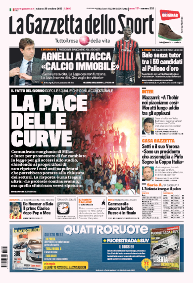 RASSEGNA – La resa del calcio italiano