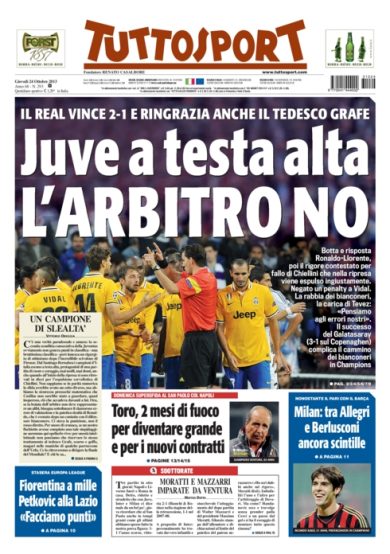 RASSEGNA – Juve battuta e furiosa