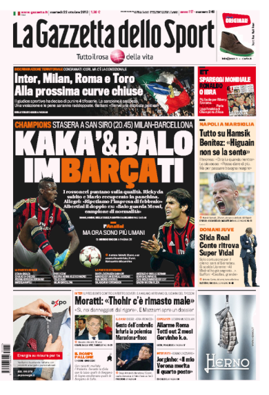 RASSEGNA – Milan e Napoli, bivio Champions