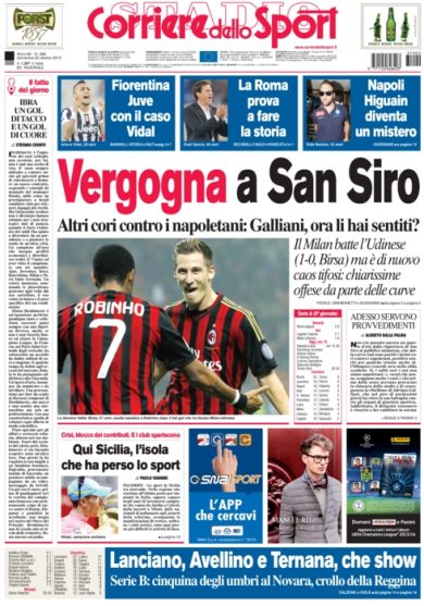 RASSEGNA – La vergogna di San Siro (e dell’Olimpico)