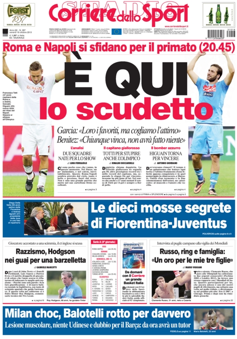 RASSEGNA – Il grande giorno di Roma-Napoli RASSEGNA – Il grande giorno di Roma-Napoli