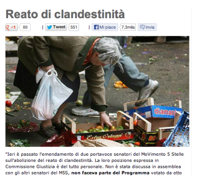 Grillo contro i suoi sulla clandestinità. le reazioni sul web