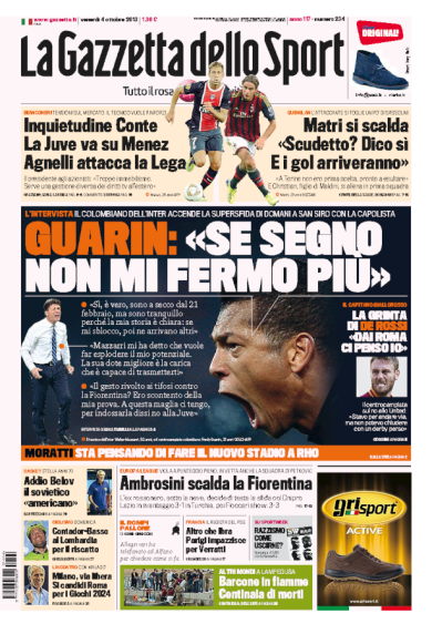 RASSEGNA – La lunga vigilia di Roma e Milano