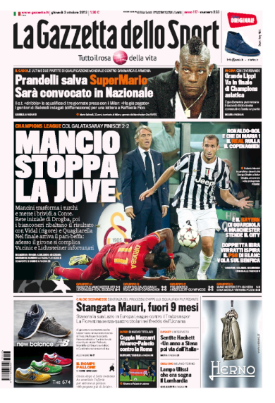 RASSEGNA – Juve, allarme rosso