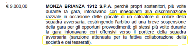 CASO – Lo sconto al Monza fa cadere le norme antirazzismo?