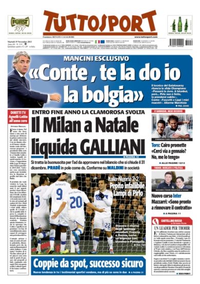 RASSEGNA – Galliani via a Natale?