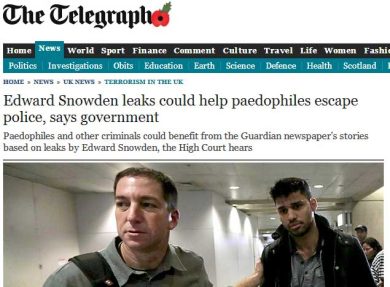 Telegraph: “Le rivelazioni di Snowden aiutano i pedofili”