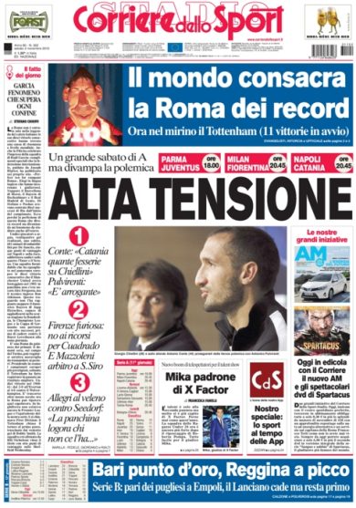 RASSEGNA – Sabato ad alta tensione