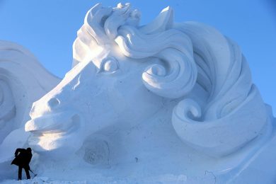 Sculture di neve a Harbin, Cina