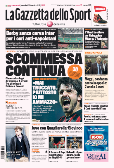 RASSEGNA – Il martedì nero