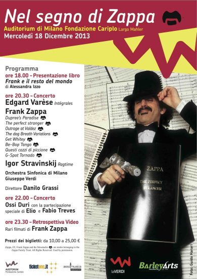 Una notte nel segno di Frank Zappa all’Auditorium di Milano