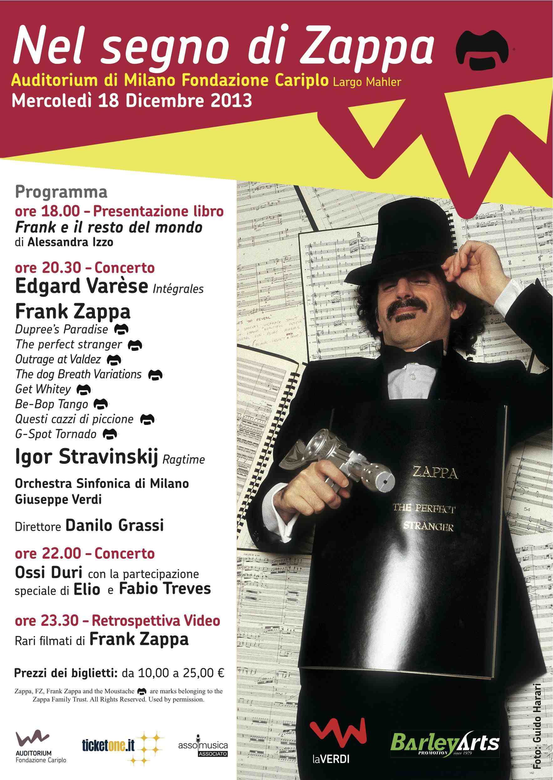 Una notte nel segno di Frank Zappa all’Auditorium di Milano Una notte nel segno di Frank Zappa all’Auditorium di Milano