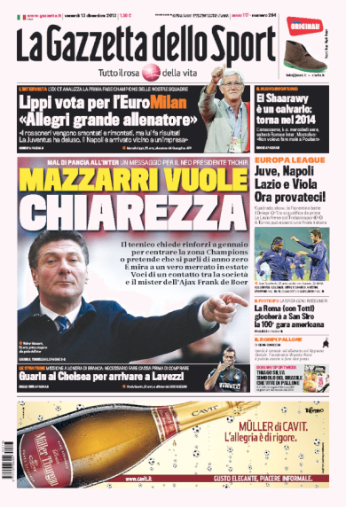 RASSEGNA – Mal di pancia Inter