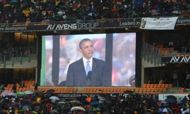L’omaggio di Obama a Nelson Mandela