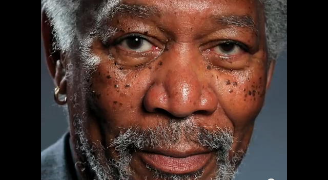 Morgan Freeman ritratto da Kyle Lambert. Sull’iPad Morgan Freeman ritratto da Kyle Lambert. Sull’iPad