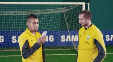 La Juve si allena con… il Samsung Galaxy S4