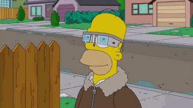 Homer prova i Google Glass
