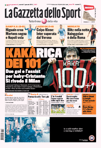 RASSEGNA – Kakà cento