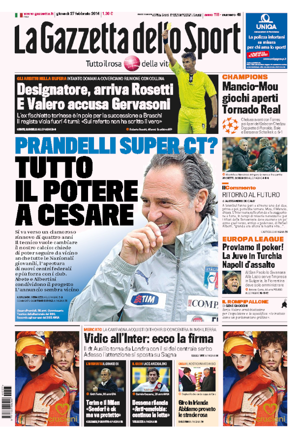 RASSEGNA – Caccia all’Europa (League) RASSEGNA – Caccia all’Europa (League)