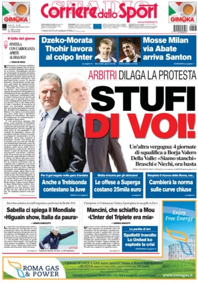 RASSEGNA – Bufera arbitri