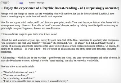 Sesso, gli annunci più pazzi