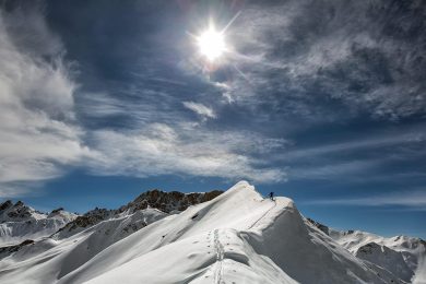 In solitaria sull’Hasenflueeli innevato