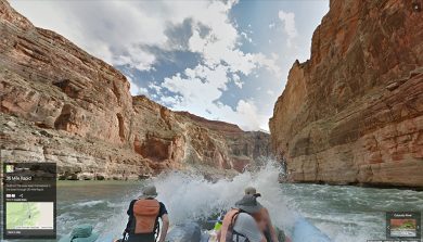 Google Street View tra le rapide del fiume Colorado