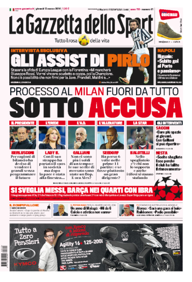 RASSEGNA – Sotto processo