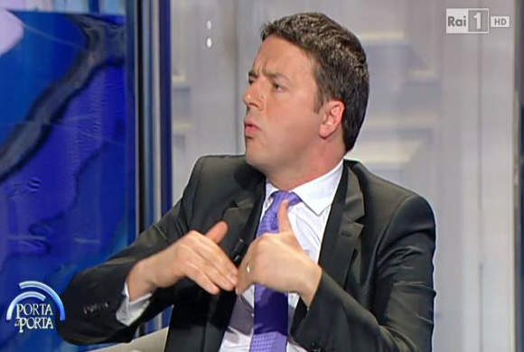 Ascolti 29/04: Renzi fa volare Vespa in seconda serata Ascolti 29/04: Renzi fa volare Vespa in seconda serata