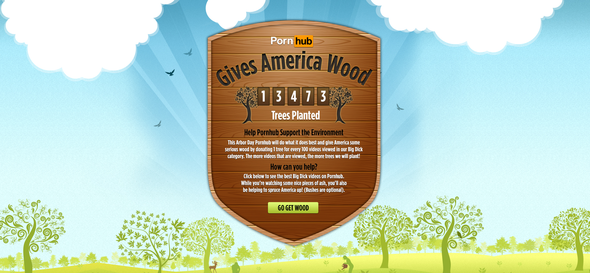 PornHub: per fare un albero bastano 100 video porno PornHub: per fare un albero bastano 100 video porno