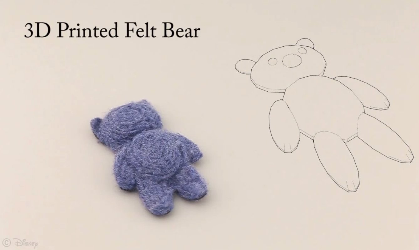Disney crea la prima stampante 3D soffice, per vestiti e peluche